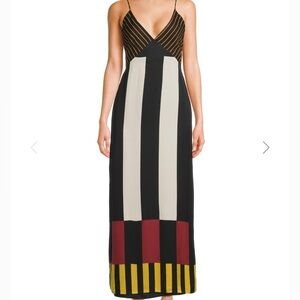 CALA de la Cruz (S) Gil Abstract Sleeveless Maxi-Dress